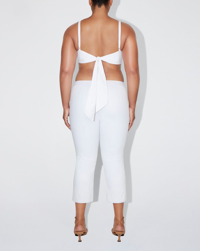 SOPHIA POPLIN LOW RISE CAPRI WHITE POPLIN BRALETTE WHITE 0025