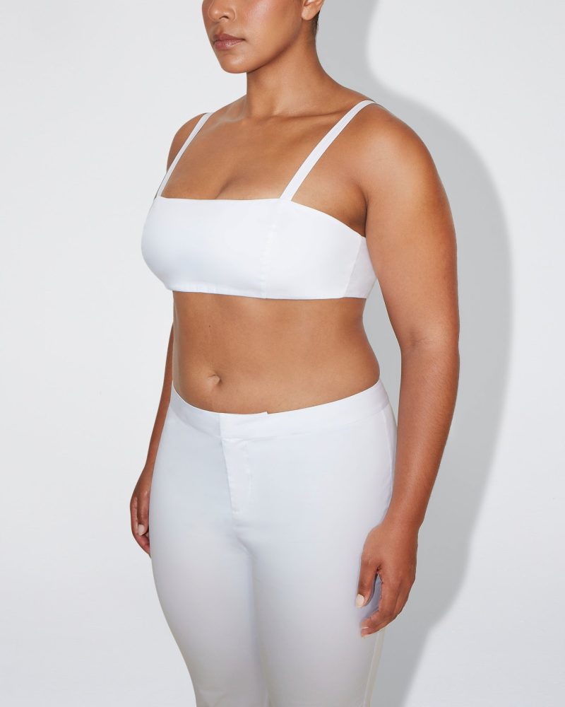 SOPHIA POPLIN LOW RISE CAPRI WHITE POPLIN BRALETTE WHITE 0033