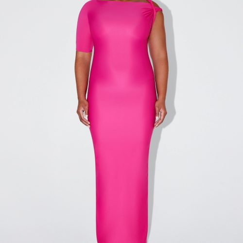 SOPHIA SLEEK TWIST MAXI DRESS FUCHSIA SLEEK 0007