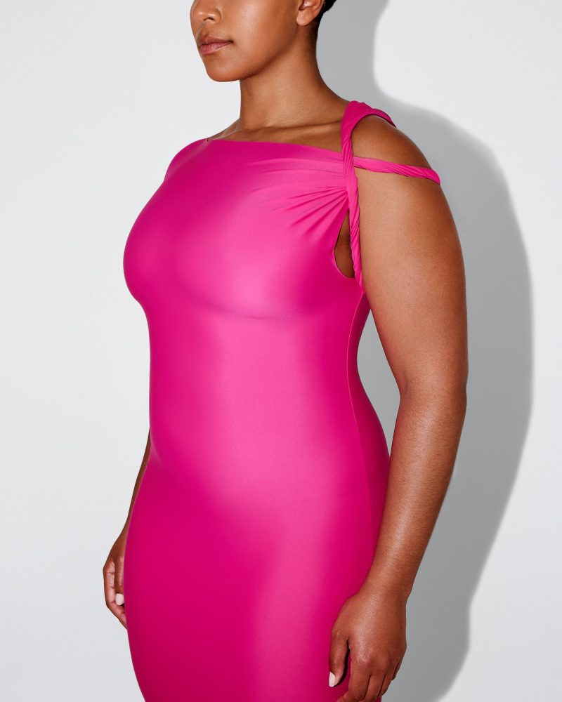 SOPHIA SLEEK TWIST MAXI DRESS FUCHSIA SLEEK 0034