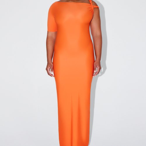 SOPHIA SLEEK TWIST MAXI DRESS PAPAYA SLEEK 0006