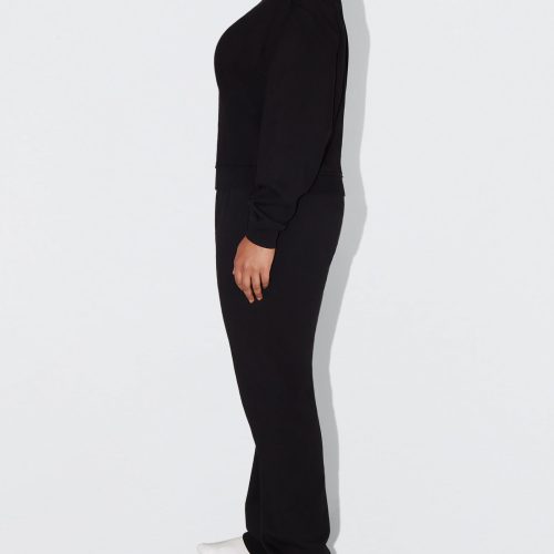 SOPHIA STRAIGHT LEG SWEATPANTS BLACK CREWNECK BLACK 0009