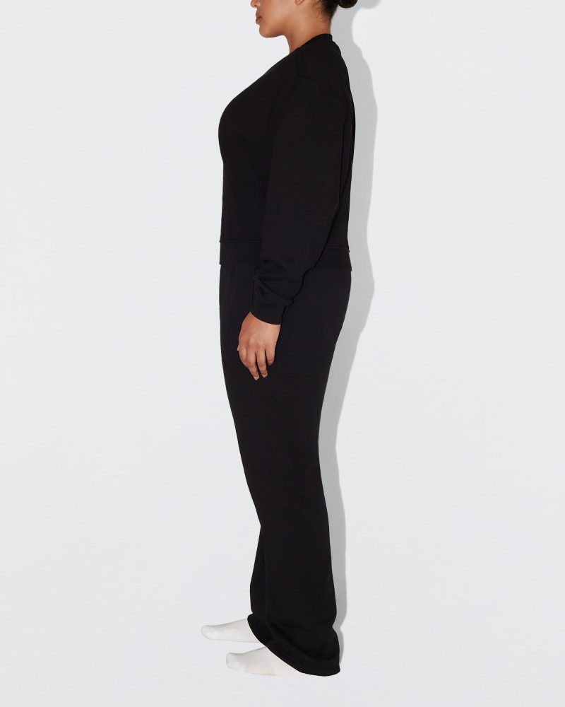 SOPHIA STRAIGHT LEG SWEATPANTS BLACK CREWNECK BLACK 0009