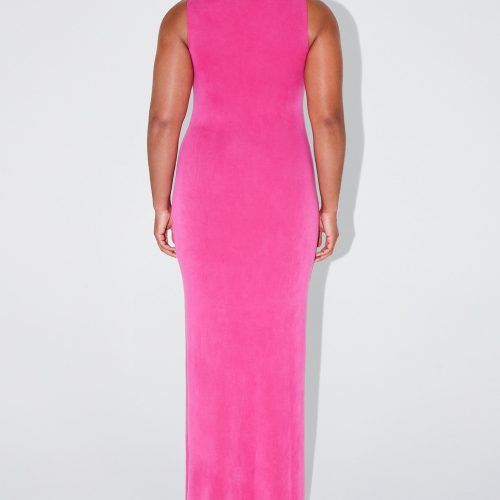 SOPHIA SUEDED KNOTTED MAXI DRESS FUCHSIA SUEDED 0021