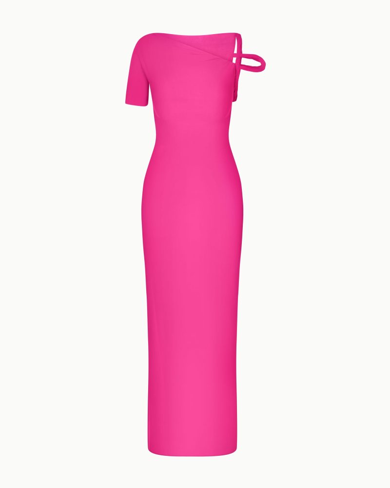 TWISTED MAXI DRESS NYLON FUCHSIA F 3b291346 05d0 47e7 be7e 0f7c5db3304a